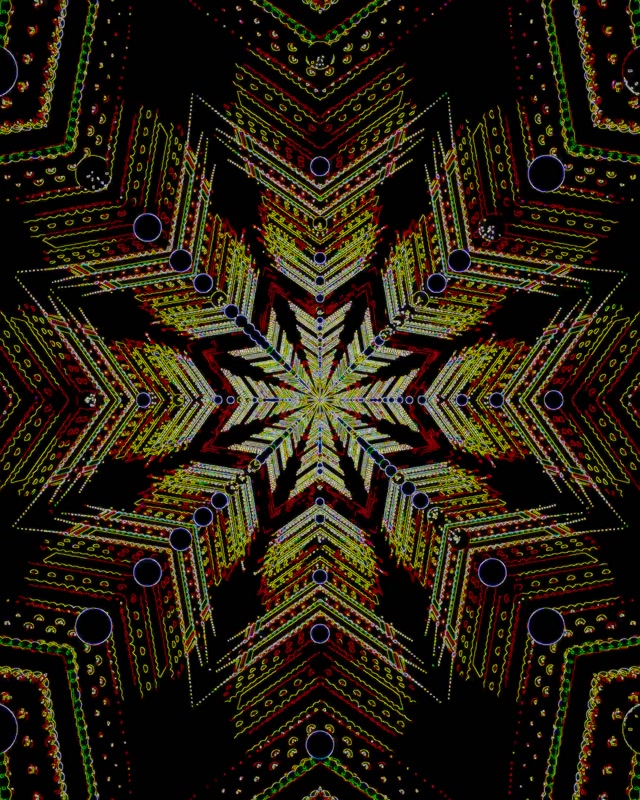 Neon Tunel Zvijezda Kaleidoskop Čuvar Ekrana 60fps 4:5 Instagram VJ Loop