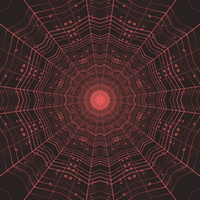 Red Neon Tunnel Spider Web Vortex Vj Loop 1:1 Square 60fps Screensaver