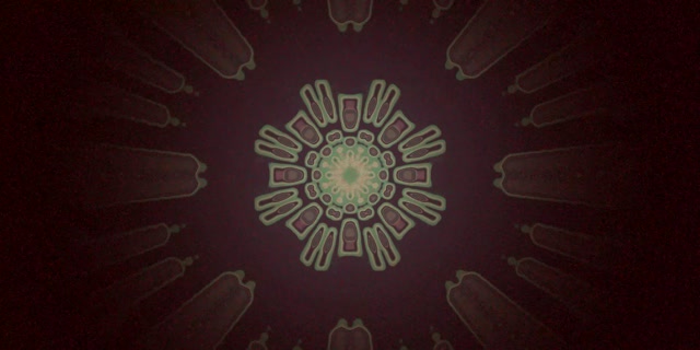 Neon Tunnel Radial Spike Mandala 2:1 Univisium 60fps Screensaver Vj Loop