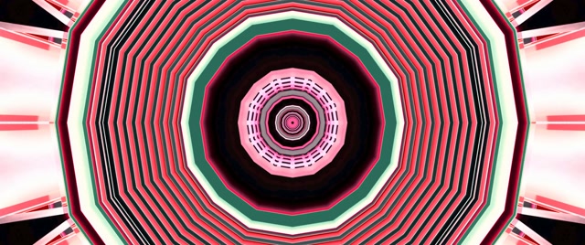 Neon Tunel Osmerokut Vorteks Ružičasto Zeleni 2.39:1 Cinemascope 60fps Screensaver VJLoops