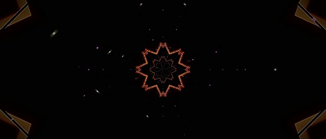 Neon Tunel Kaleidoskop Zvezda Eksplozija VJ Loop 21:9 Ultrawide 60fps Čuvar Ekrana