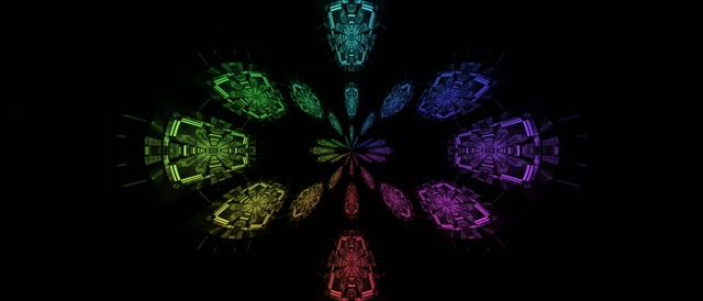 21:9 Kinematografski Neon Tunel Višebojni Kaleidoskop Eksplozija 60fps Čuvar Ekrana VJLoops