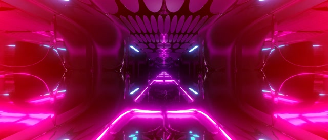 Neon Tunnel Pink Oval Grid VJ Loop 21:9 Ultrawide 60fps Screensaver