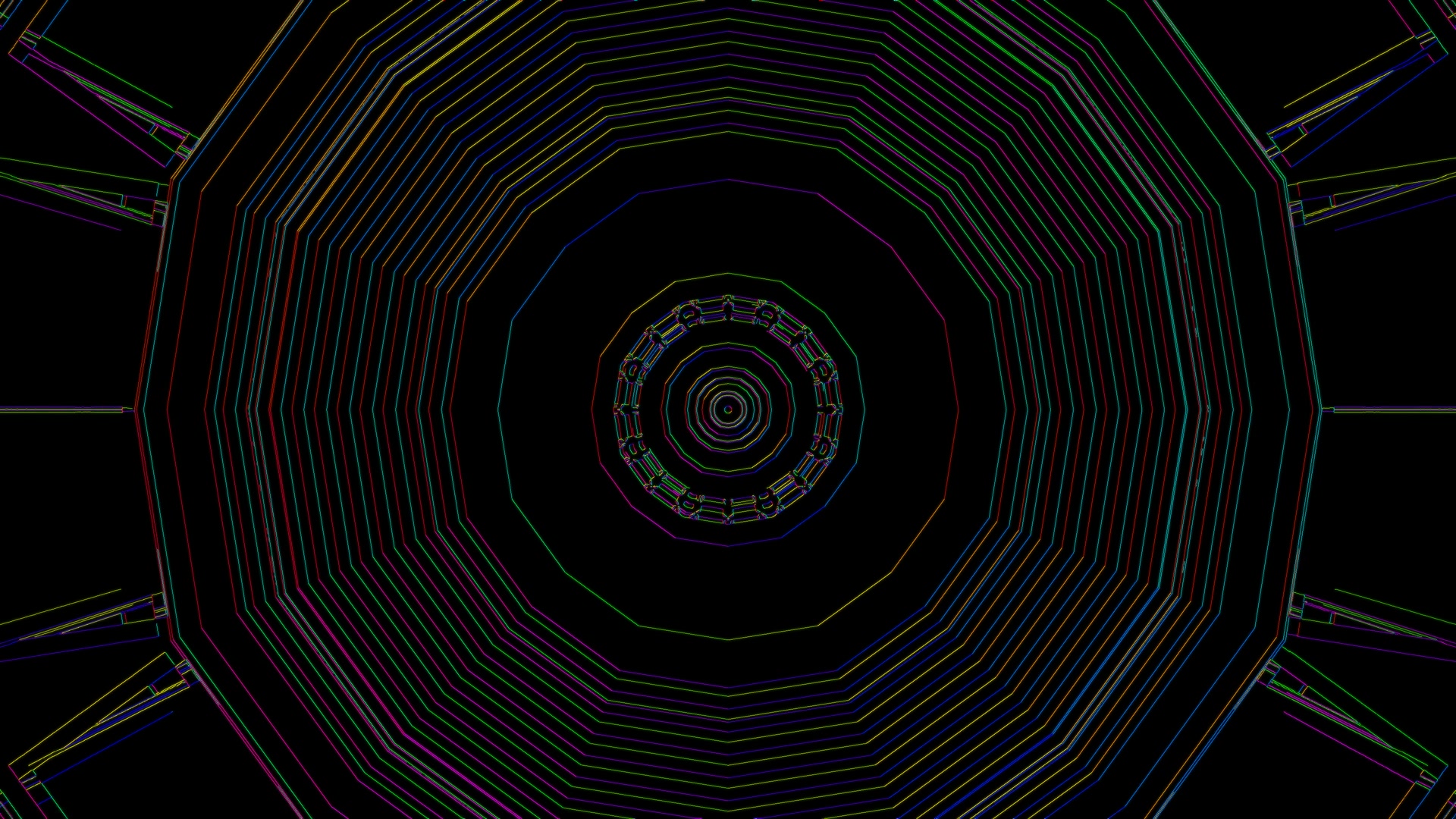 Colorful Neon Tunnel Animation 4K UHD 60FPS Screensaver Windows Laptop