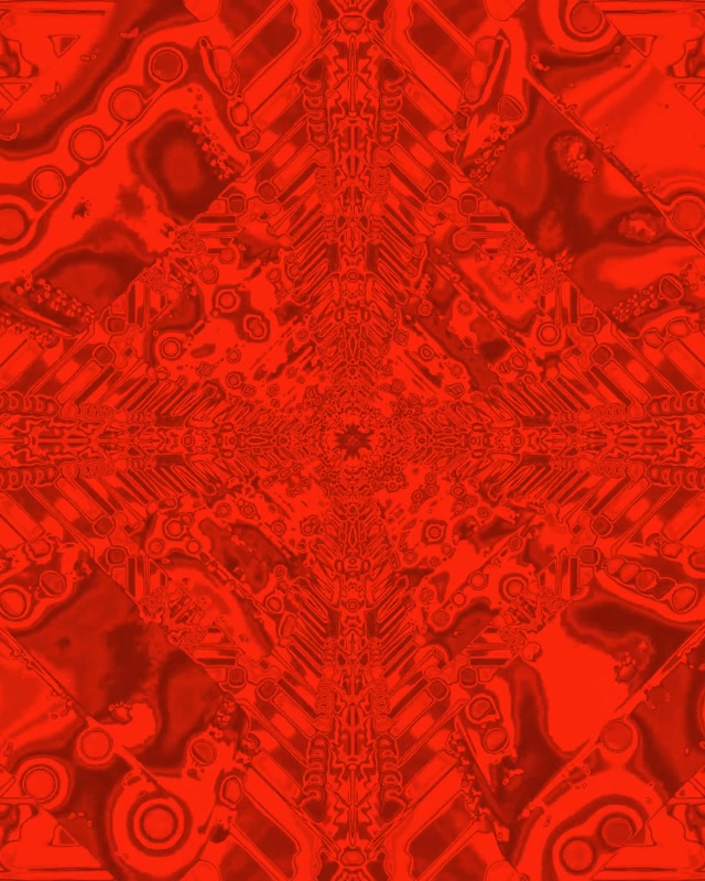 Crveni Mehanički Kaleidoskop Neon Tunel VJ Loop 4:5 Instagram 60fps Screensaver