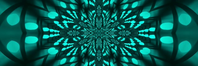Crveni Fraktal Mandala Neon Tunel VJ Loop 3:1 Triple Wide 60fps Screensaver