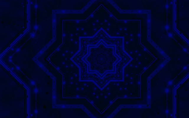 Neon Tunel Plava Zvijezda Mandala VJ Loop 60fps 16:10 MacBook Čuvar Ekrana