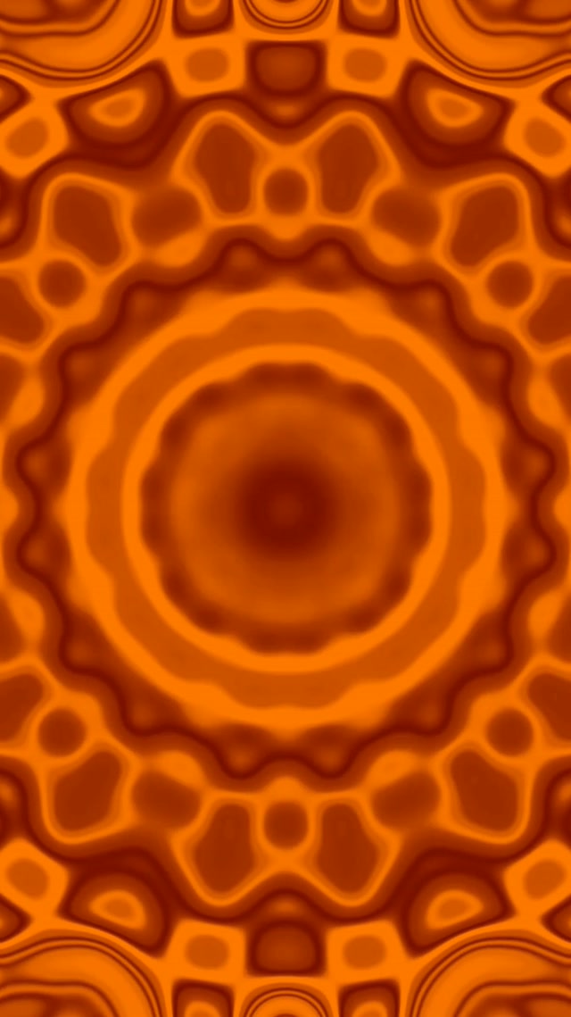 Neon Tunel Narančasta Valova Mandala VJ Loop 9:16 Reels 60fps Screensaver