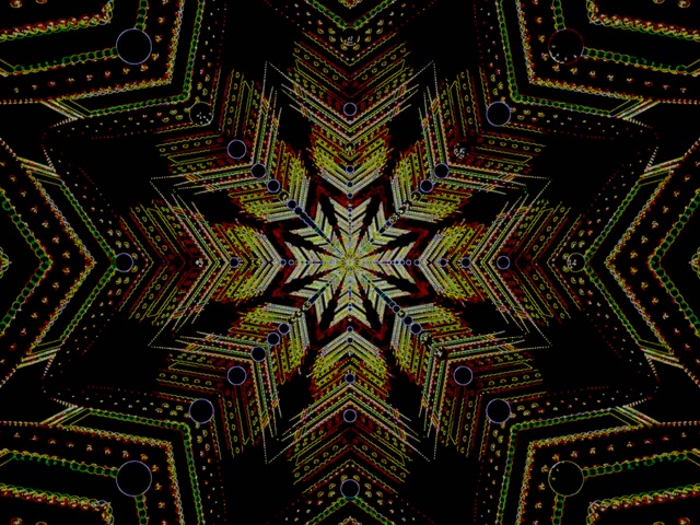 Neon Tunel Kaleidoskop Zvijezda Čuvar Ekrana 4:3 Klasični 60fps VJ Loop