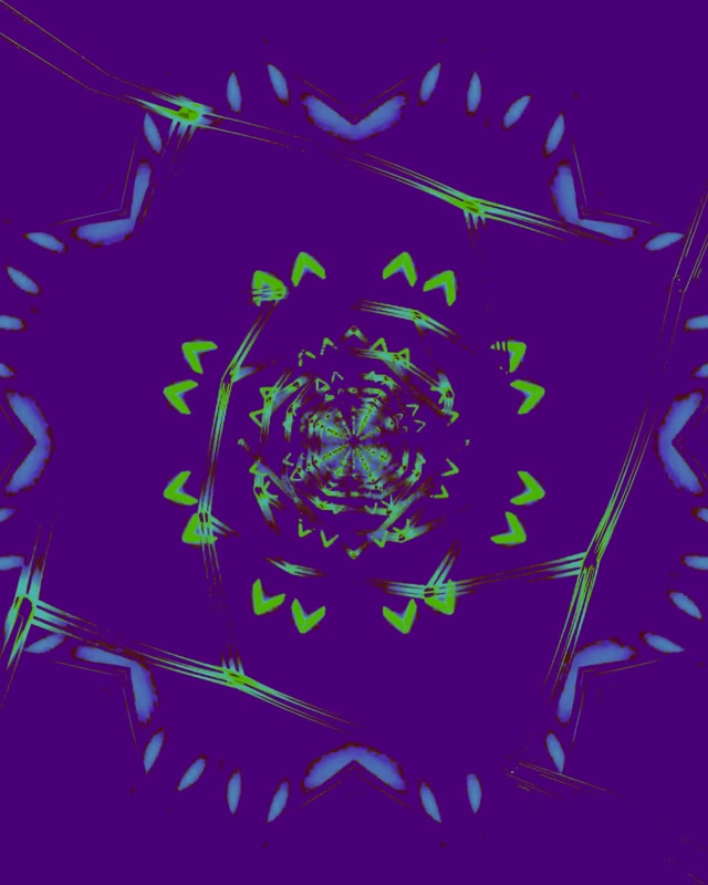 Neon Tunel Kaleidoskop Star Burst VJLoops 4:5 Instagram 60fps Čuvar Ekrana