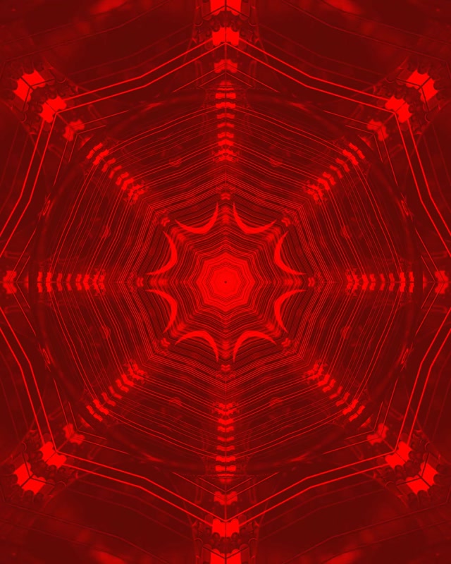 Crveni Neon Tunel Kaleidoskop Vj Loop 4:5 Instagram 60fps Čuvar Zaslona