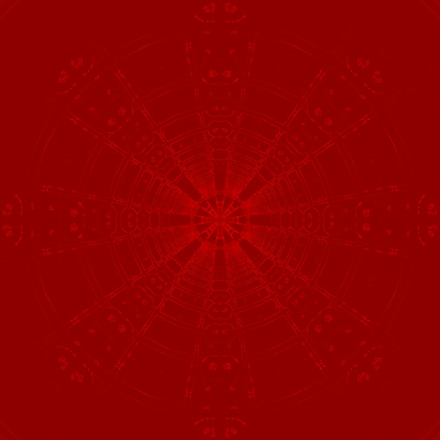 Crvena Mandala Neon Tunel VJLoops 1:1 Kvadrat 60fps Čuvar Ekrana