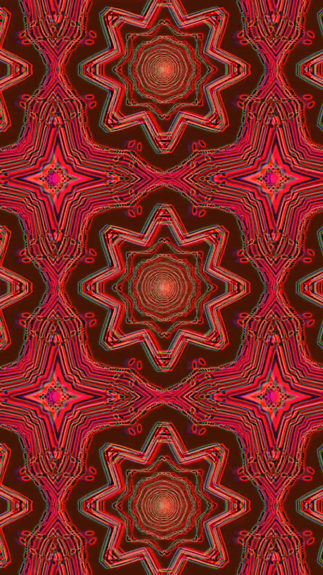 Neon Tunel Crveni Kaleidoskop Spirala 9:16 Reels 60fps Čuvar Ekrana Vj Loop