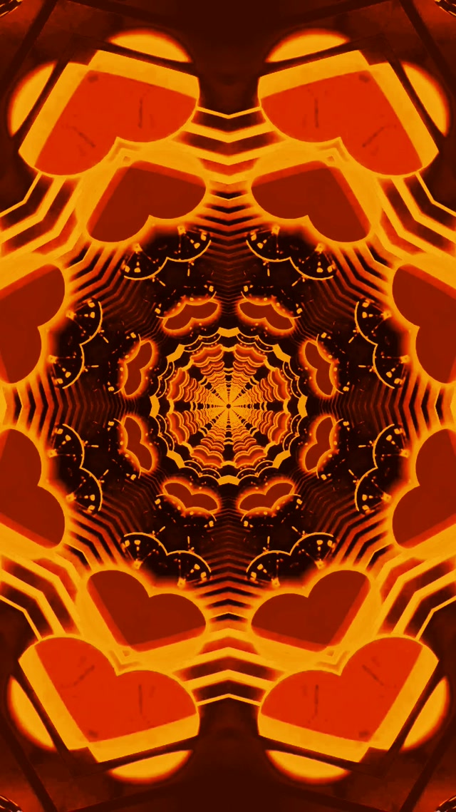 Neon Tunel Vatreni Kaleidoskop Vrtlog VJ Loop 9:16 Reels 60fps Čuvar Zaslona