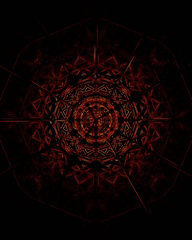 Crveni Fraktal Kaleidoskop Neon Tunel VJLoops 4:5 Instagram 60fps Čuvar Ekrana