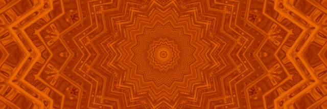 Neon Tunel Narančasta Zvijezda Kaleidoskop 3:1 Trostruko Široki 60fps Screensaver Vj Loop