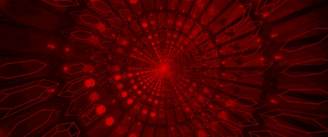 Crveni Kristal Neon Tunel VJLoops 2.39:1 Cinemascope 60fps Čuvar Ekrana