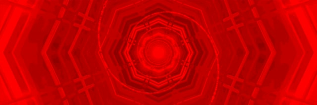 Crveni Neon Tunel Oktagon Vrtlog VJ Loop 3:1 Triple Wide 60fps Čuvar Ekrana