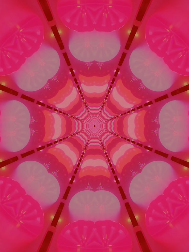 Neon Tunel Crvena Fraktalna Mreža VJ Loop 3:4 iPad Portret 60fps Čuvar Zaslona