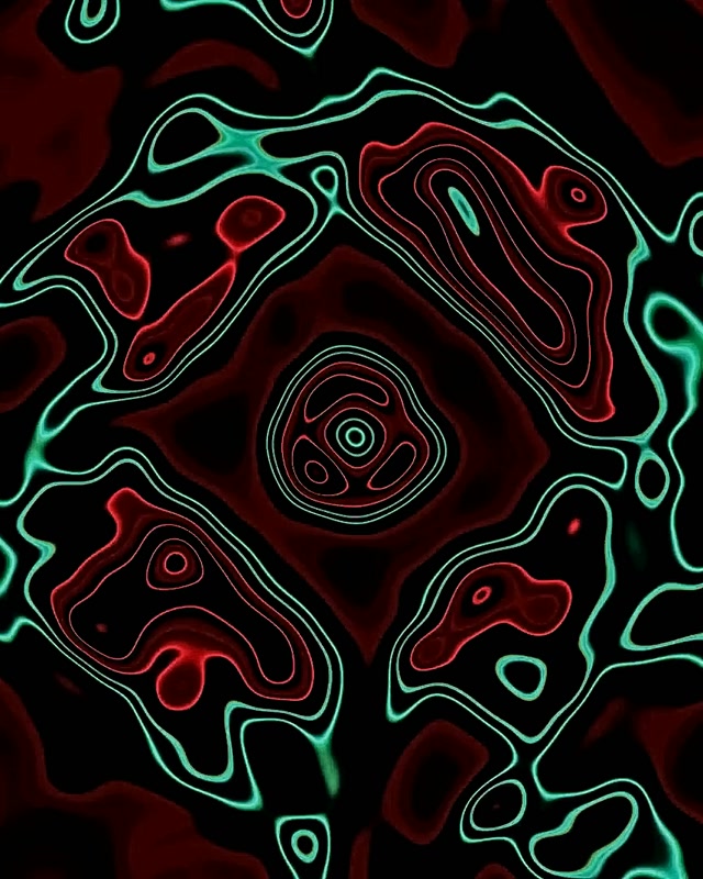 Neon Tunel Kovitlava Ljubičasto Zelena Kontura Vj Loop 4:5 Instagram 60fps Čuvar Zaslona