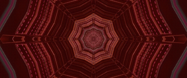 Neon Tunel Crveni Osmerokut Vrtlog Čuvar Ekrana 2.39:1 Cinemascope 60fps Vj Loop