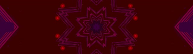 Neonski Tunel Crvena Zvijezda Kaleidoskop Vj Loop 32:9 Super Ultrawide 60fps Čuvar Ekrana