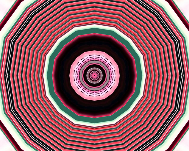 Neon Tunel Dekagon Vrtlog 5:4 industrijski 60fps Čuvar Zaslona Vj Loop