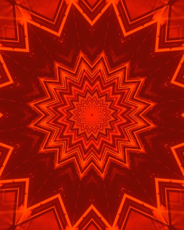 Crvena Bodljikava Zvijezda Neon Tunel VJ Loop 4:5 Instagram 60fps Screensaver