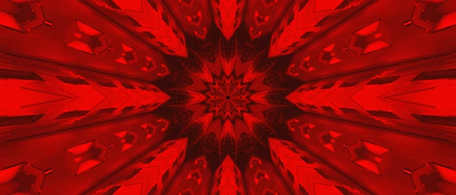 Crveni Neon Tunel Kaleidoskop Čuvar Ekrana 21:9 Ultrawide 60fps VJLoops