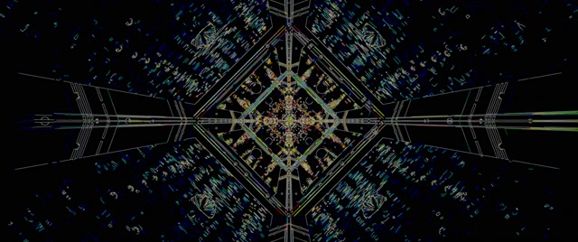 Neon Tunel Kaleidoskop Čuvar Ekrana 2.39:1 Cinemascope 60fps VJ Loop