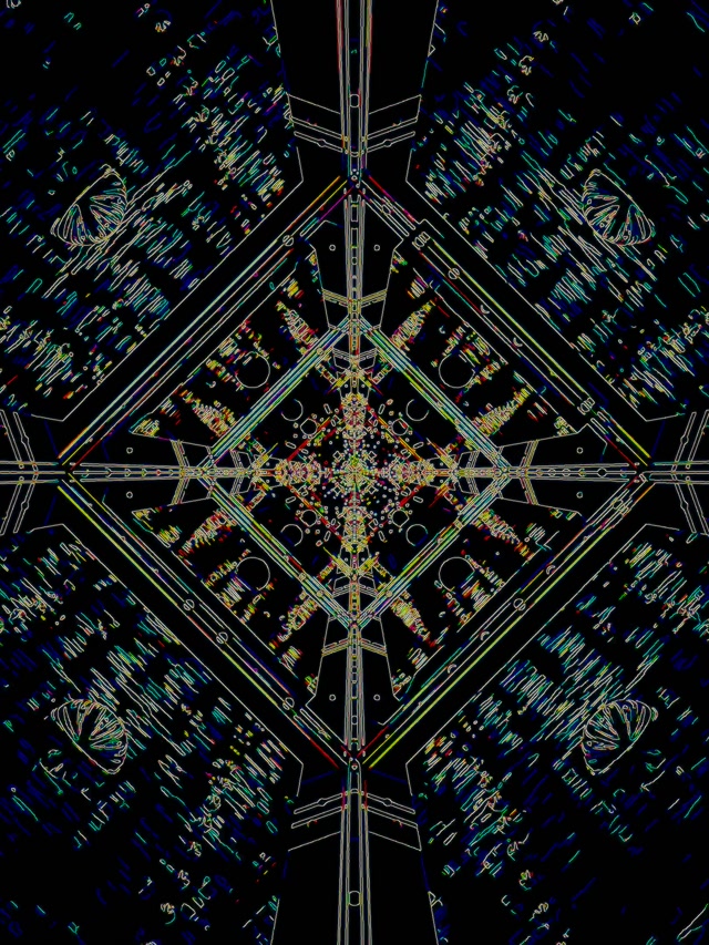 Neon Tunel Kaleidoskop Čuvar Ekrana 3:4 iPad Portrait 60fps VJ Loop