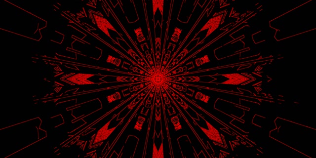 Neon Tunel Zeleni Kaleidoskop Eksplozija VJ Loop 2:1 Univisium 60fps Čuvar Zaslona