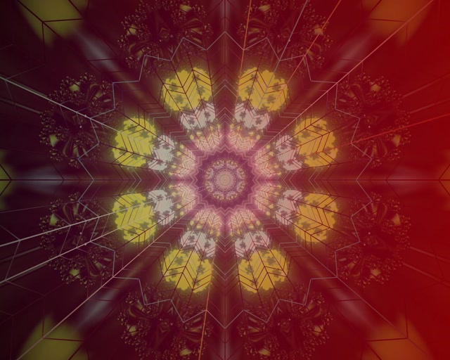 Vj loop Neon Tunel Crvena Zvijezda Kaleidoskop 5:4 industrijski 60fps čuvar zaslona