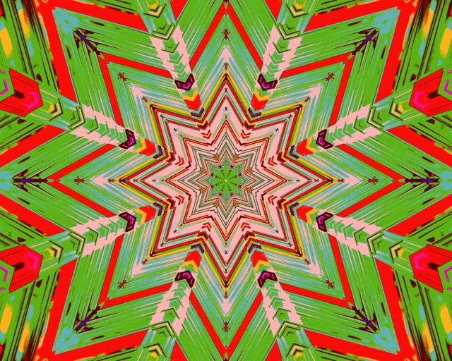 Neon Tunel Zvijezda Kaleidoskop 5:4 industrijski 60fps Čuvar Zaslona Vj loop