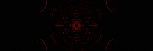 Crvena Mandala Neon Tunel VJ Loop 3:1 Triple Wide 60fps Čuvar Ekrana