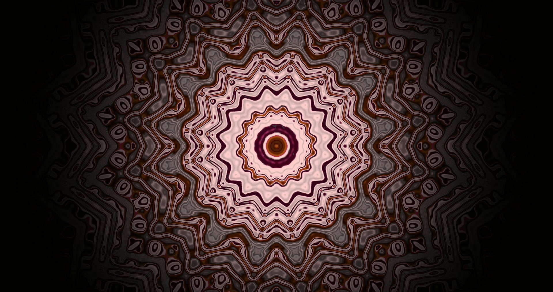 Mandala Neon Alagút 4K UHD 60fps Képernyővédő VJ Loop