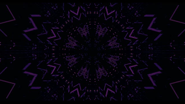 Lila Geometrikus Kaleidoszkóp VJLoops - Sötét Absztrakt Mozgás Háttér