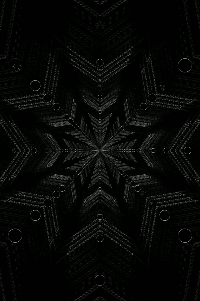 Dark Star Fractal Neon Tunnel VJ Loop 2:3 Photo Portrait 60fps Screensaver