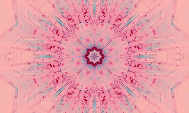 Neon Alagút Rózsaszín Kaleidoszkóp Virágzás 5:3 Széles 60fps Képernyővédő VJLoops