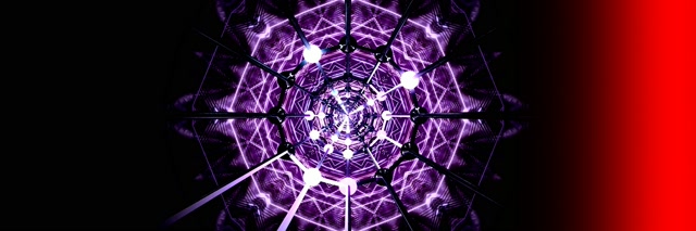 Neon Tunnel Purple Geometric Web 3:1 Triple Wide 60fps Screensaver Vj Loop