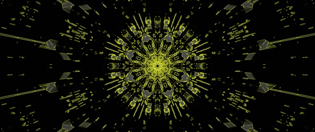 Neon Alagút Kék Kaleidoszkóp Kitörés VJ Loop 2.39:1 Cinemascope 60fps Képernyővédő