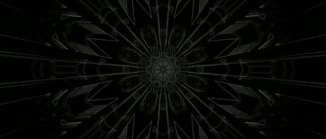 Neon Tunnel Dark Fractal Kaleidoscope Burst VJ Loop 21:9 Ultrawide 60fps Screensaver