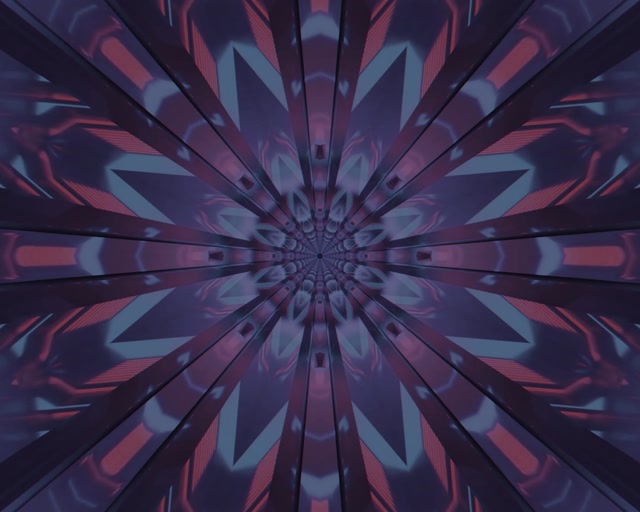 Vj loop Neon Tunnel Purple Kaleidoscope Star Burst 5:4 industrial 60fps screensaver