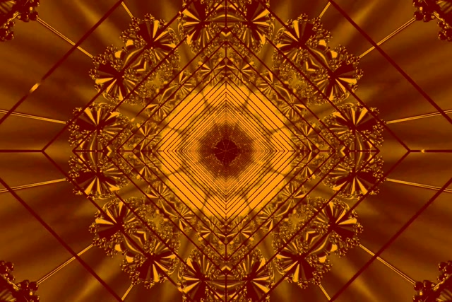 Golden Fractal Neon Tunnel Screensaver 3:2 Surface 60fps Vj Loop
