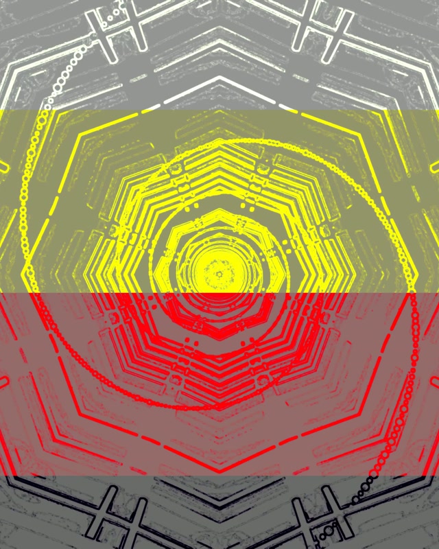 Neon Alagút Cián Zöld Pentagon Örvény Vj Loop 4:5 Instagram 60fps Képernyővédő