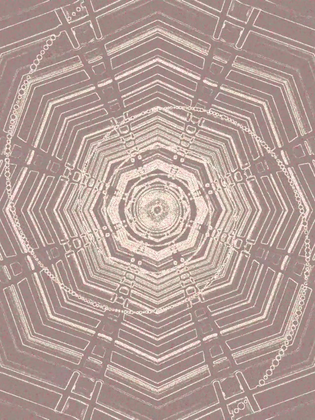 Neon Alagút Geometriai Oktogon Örvény 3:4 iPad Portré 60fps Képernyőkímélő Vj Loop