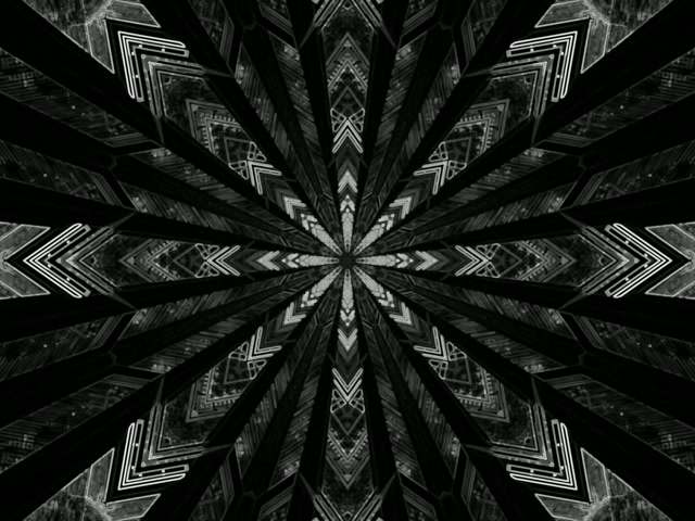 Neon Alagút Fekete-Fehér Geometrikus Képernyővédő 4:3 Classic 60fps VJ Loop