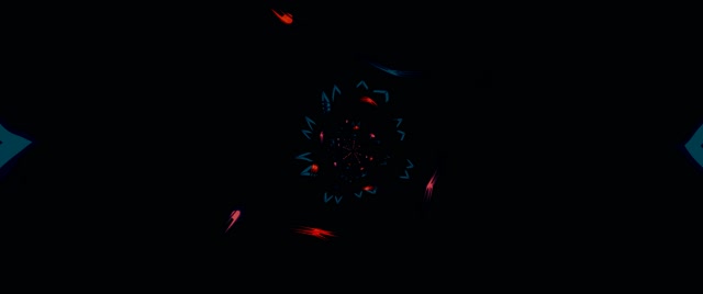 Neon Tunnel Kaleidoscope Flower Vortex VJ Loop 2.39:1 Cinemascope 60fps Screensaver