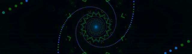 Neon Tunnel Spirál Kék Zöld Képernyővédő 32:9 Super Ultrawide 60fps VJ Loop