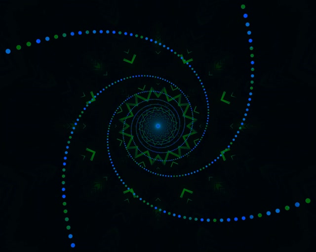 Neon Tunnel Kék Zöld Spirál Képernyővédő 5:4 Industrial 60fps VJ Loop